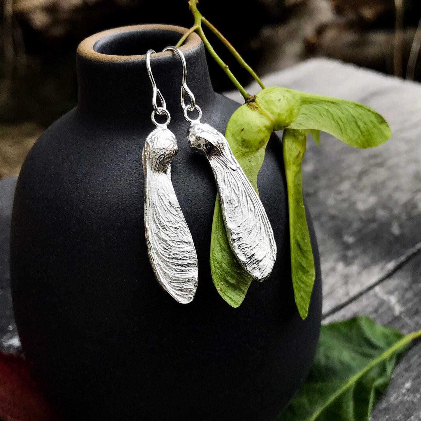 Sterling Silver Sycamore Earrings