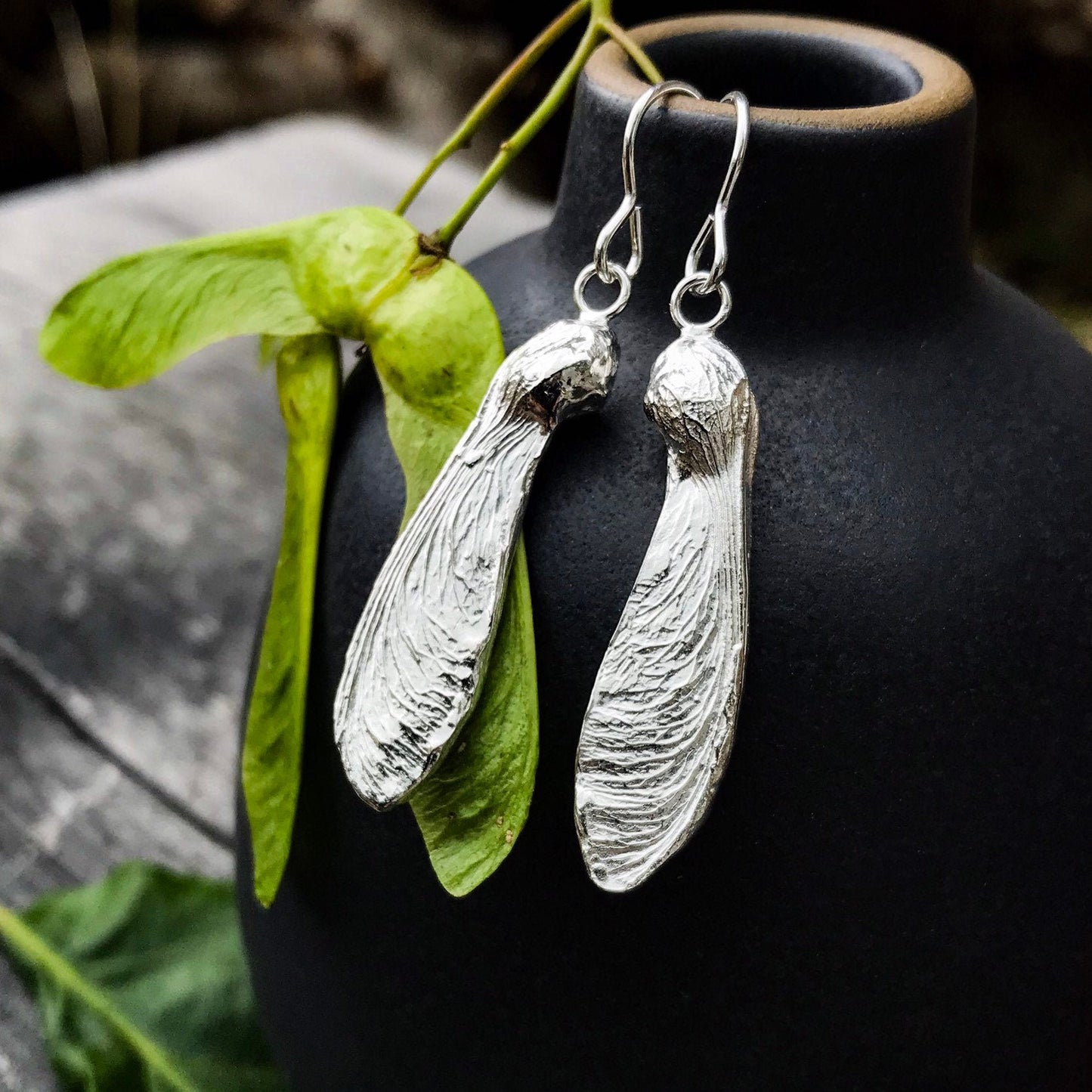 Sterling Silver Sycamore Earrings