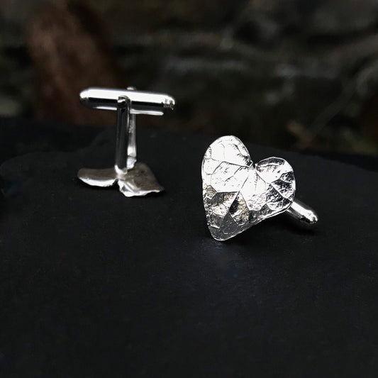 Sterling Silver Ivy Leaf Cufflinks
