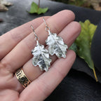 Silver Oak Leaf Earrings