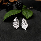 Blackberry Leaf Stud Earrings