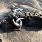 Sterling Silver Herring Triskel Necklace