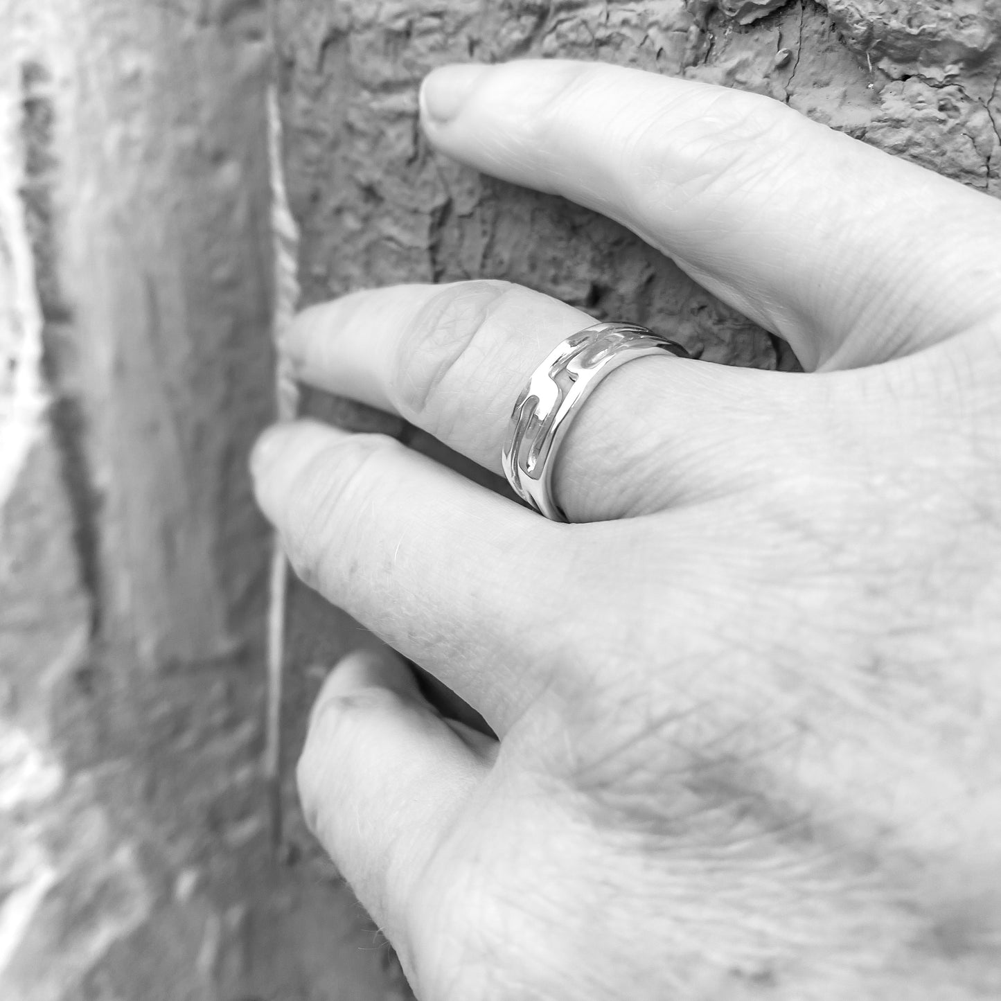 Strata Narrow Sterling Silver Ring