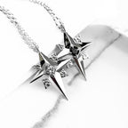 Large North Star Silver Statement Necklace