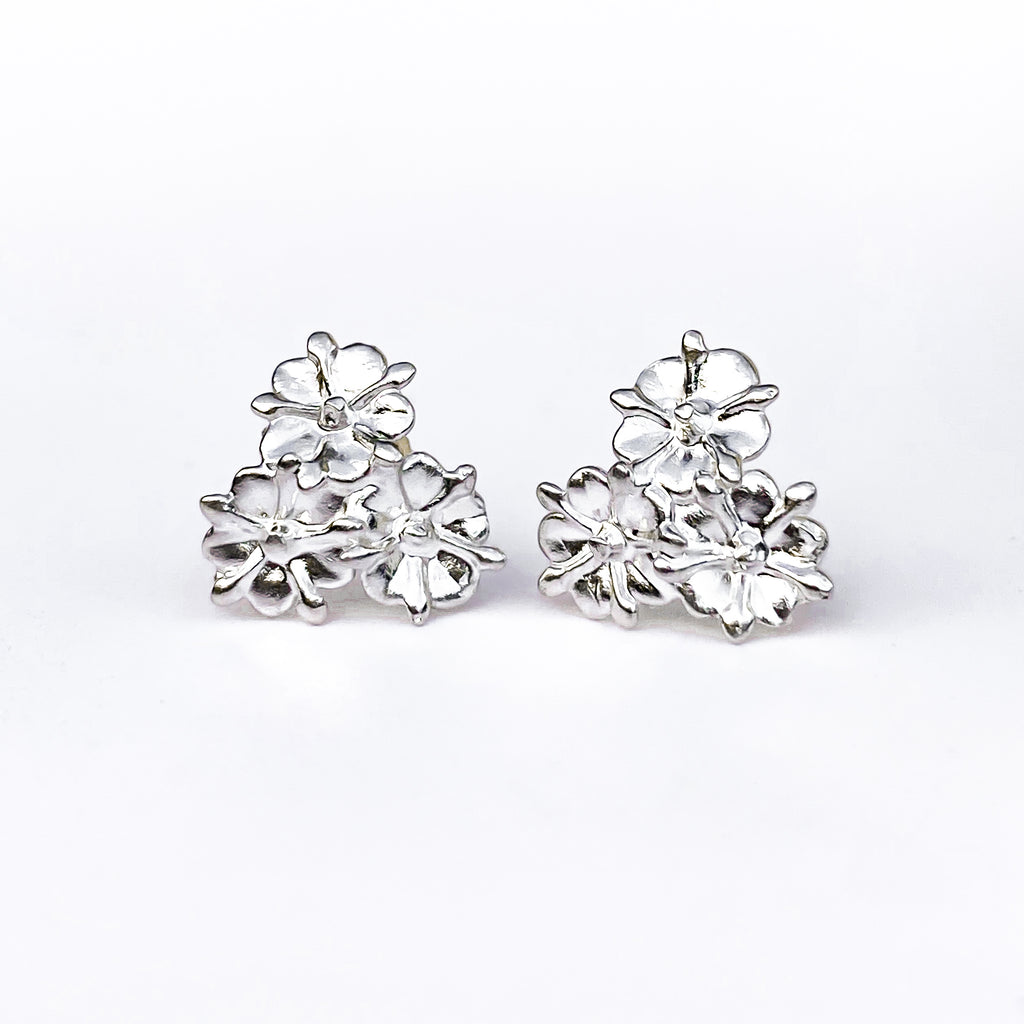 Elderflower Sterling Silver Stud Earrings