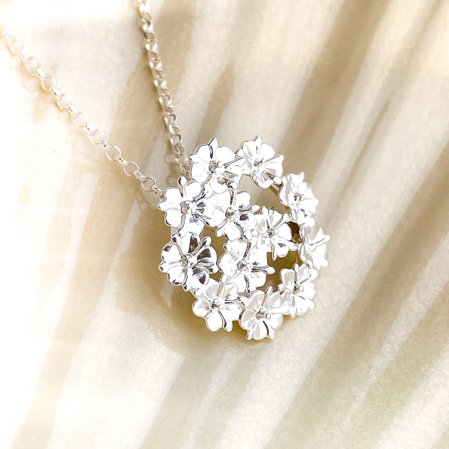 Silver Elderflower Necklace