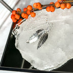 Silver Rowan Leaf Necklace