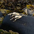 Gold Seaweed Dangle Earrings