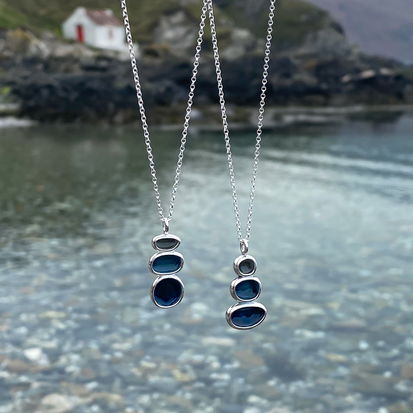 Sterling Silver Balance Pebble Necklace - Niarbyl