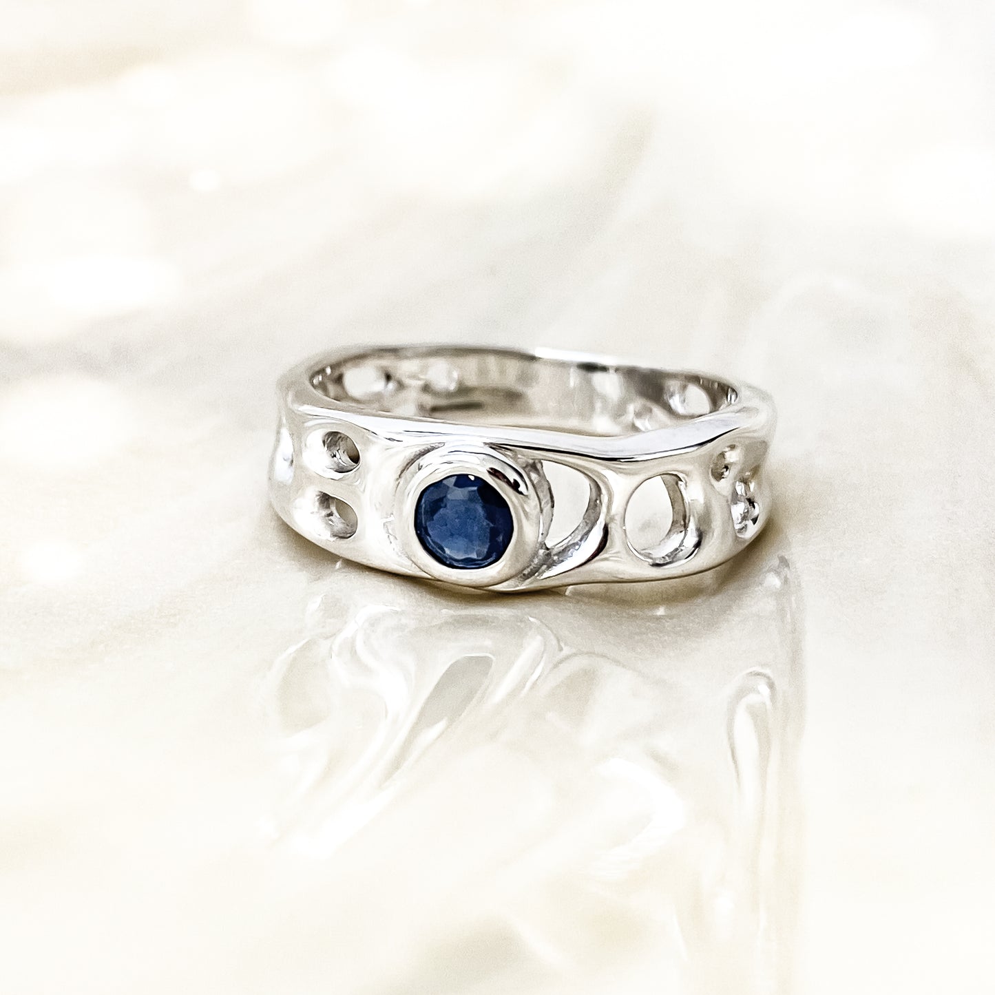Sterling Silver Sapphire Infinity Ring