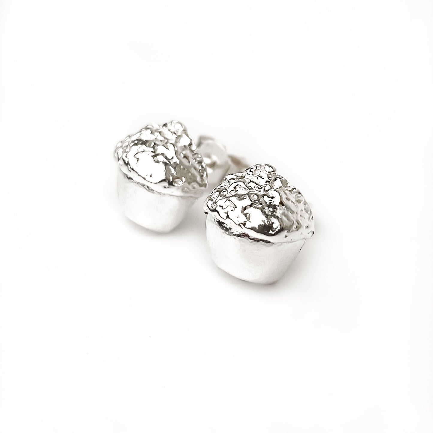 Silver Acorn Stud Earrings