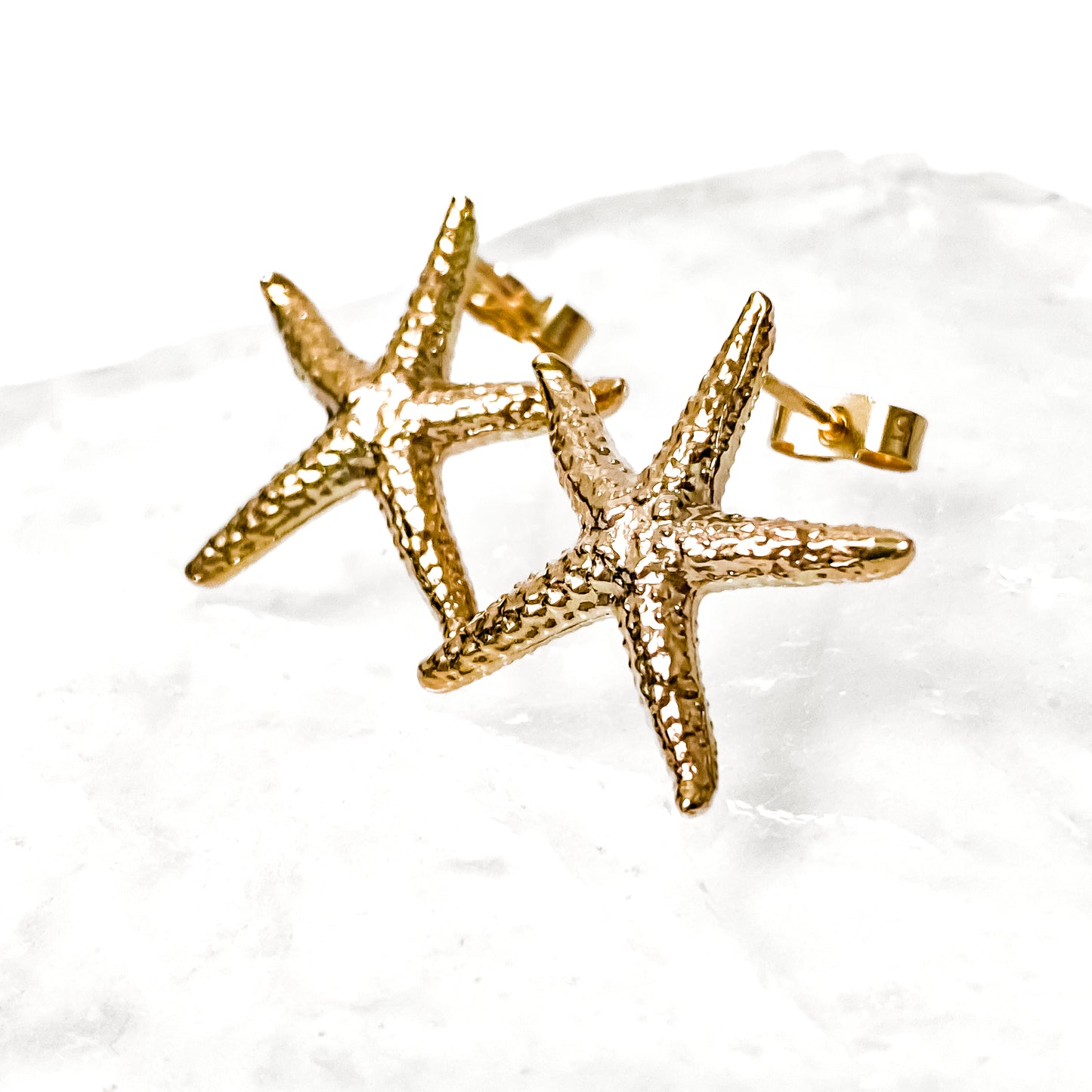 Gold Starfish Earrings