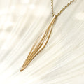 Gold Long Drift Pendant Necklace