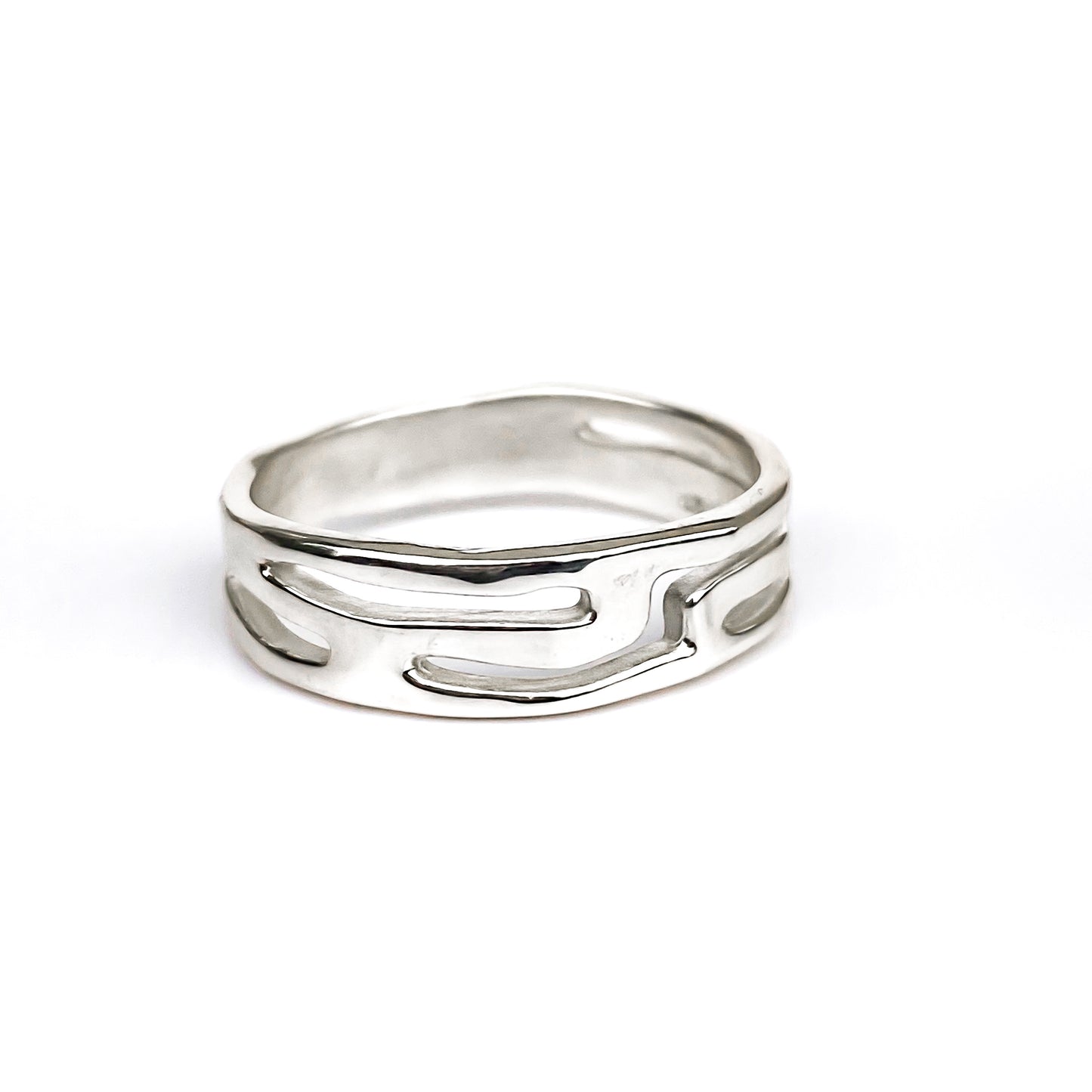 Strata Narrow Sterling Silver Ring