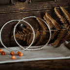 Personalised Rowan Twig Bangle with Solid Gold rings for special occasions
