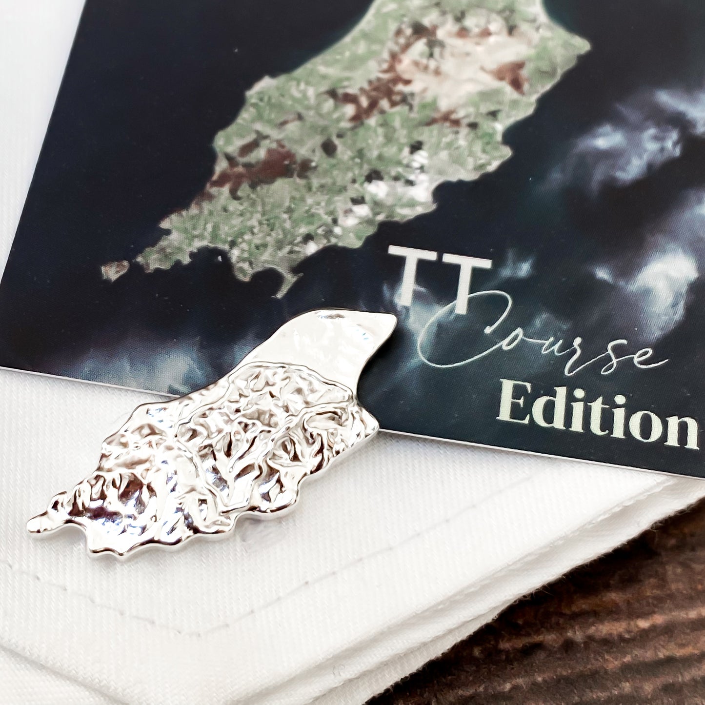 Isle of Man TT Course Topographic Sterling Silver Cufflinks