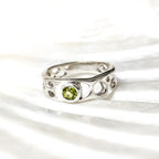 Sterling Silver Peridot Infinity Ring