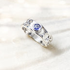 Sterling Silver Tanzanite Infinity Ring