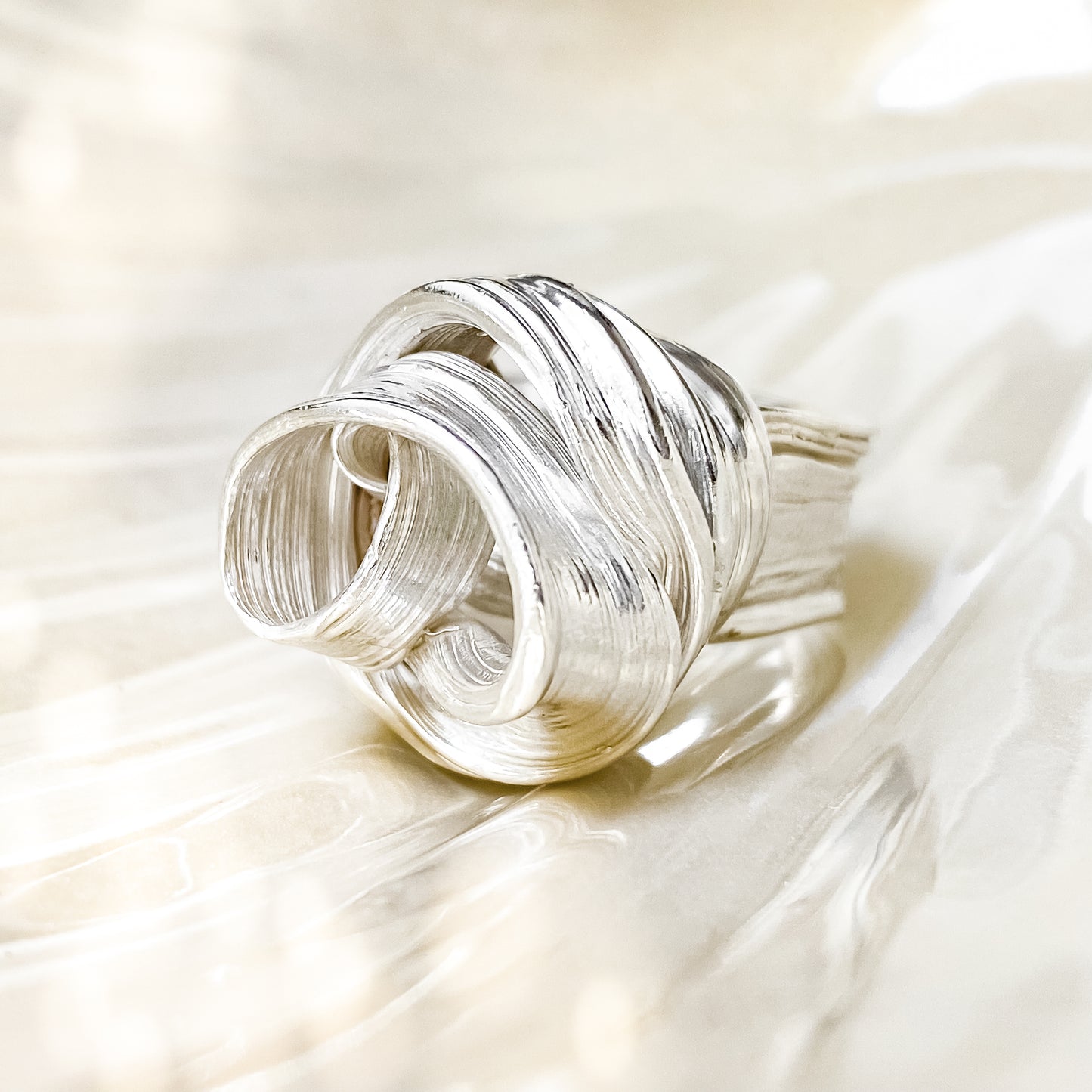 Drift Sterling Silver Ring - Size R