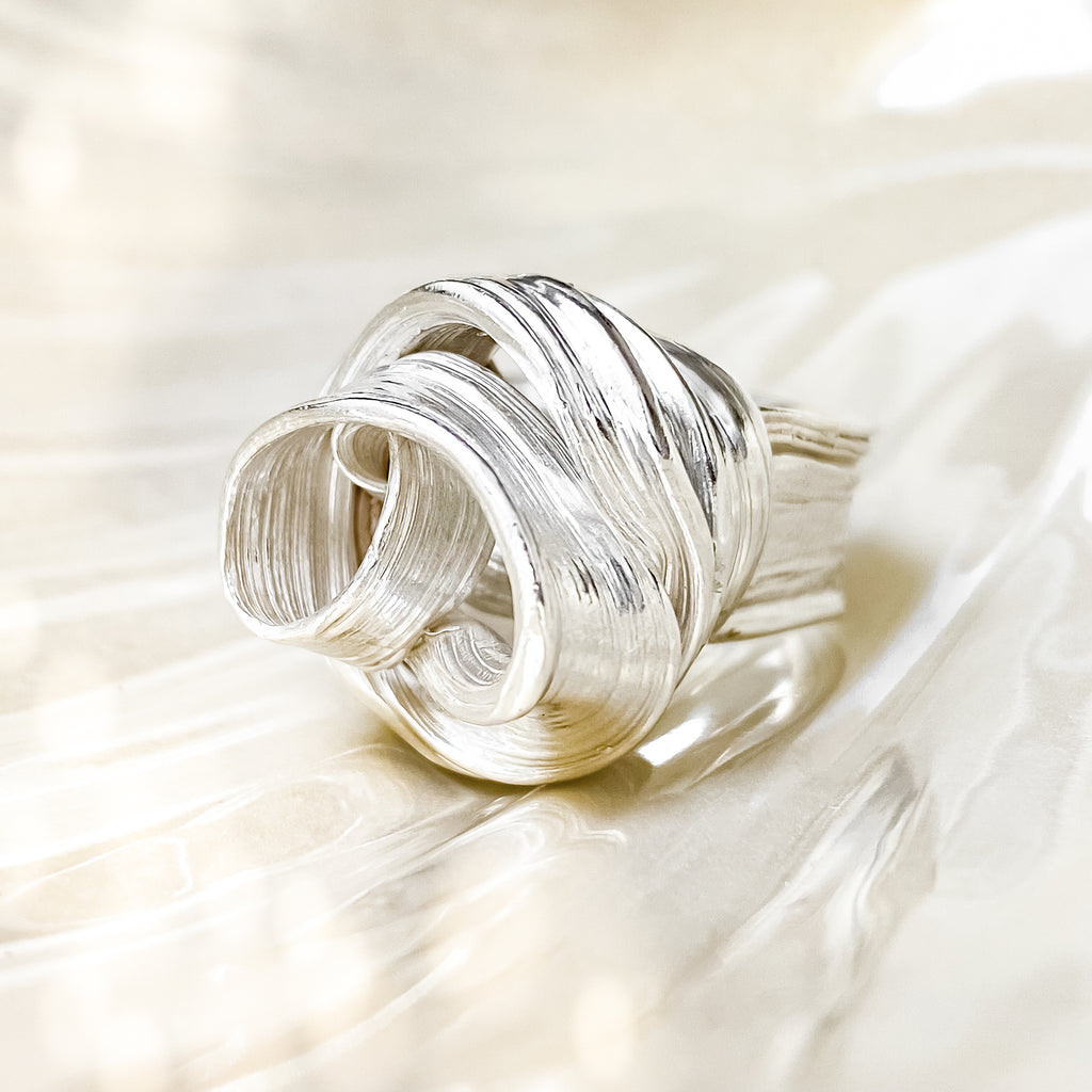 Drift Sterling Silver Ring - Size R