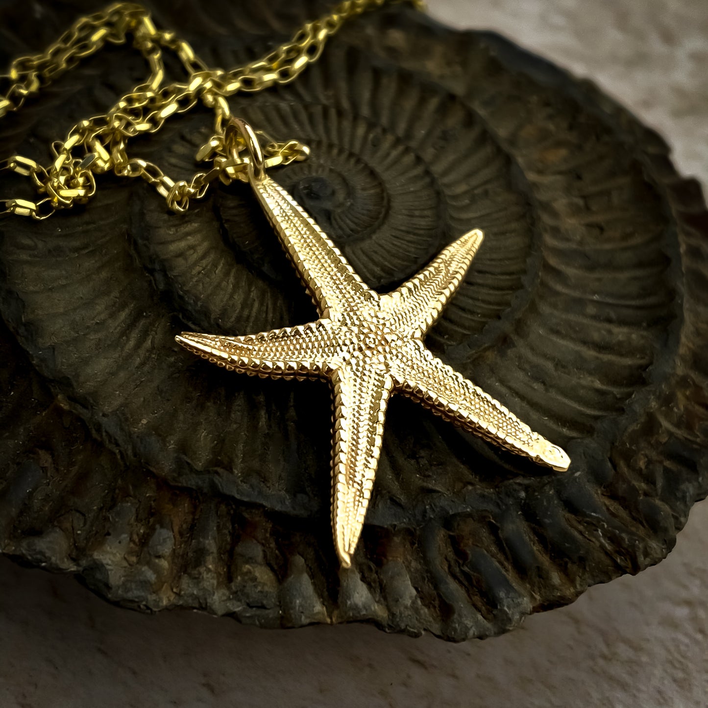 Gold Starfish Necklace