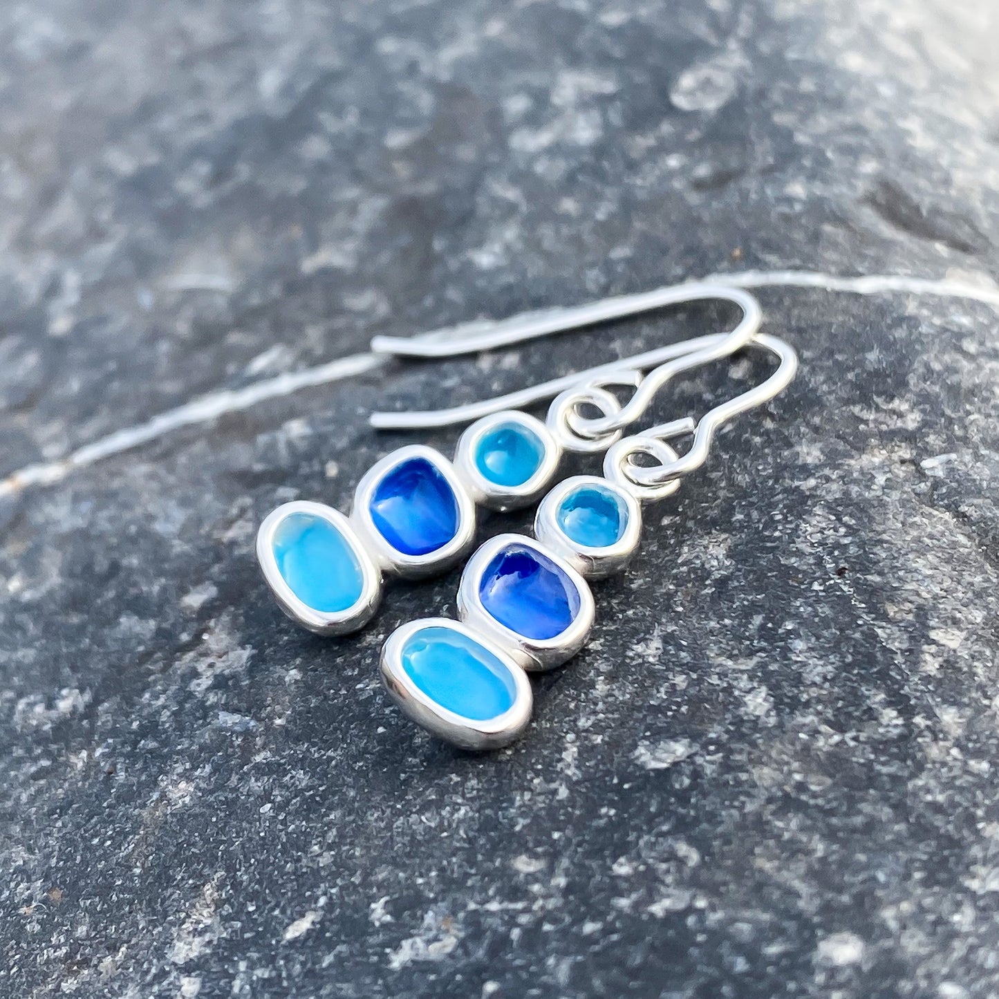 Sterling Silver Pebble Earrings - Summer Shores