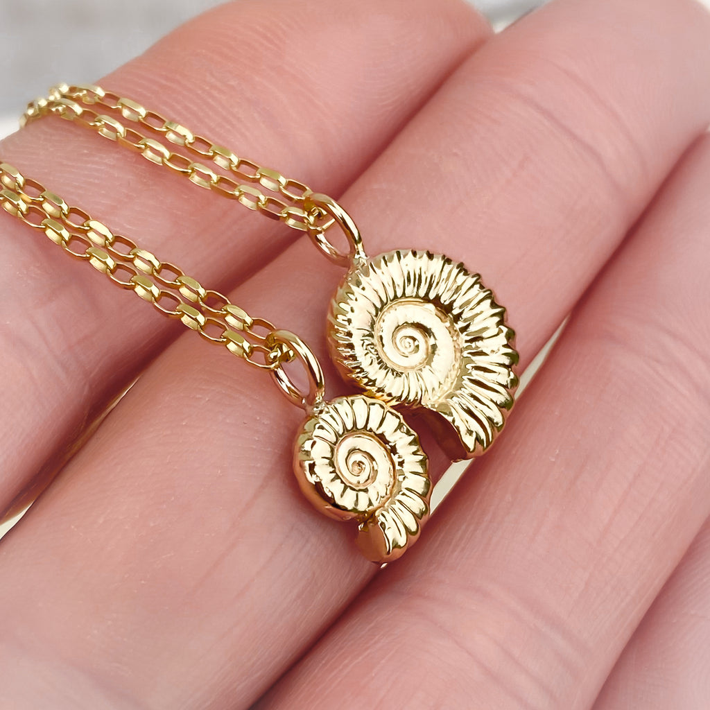 Gold Ammonite Necklace