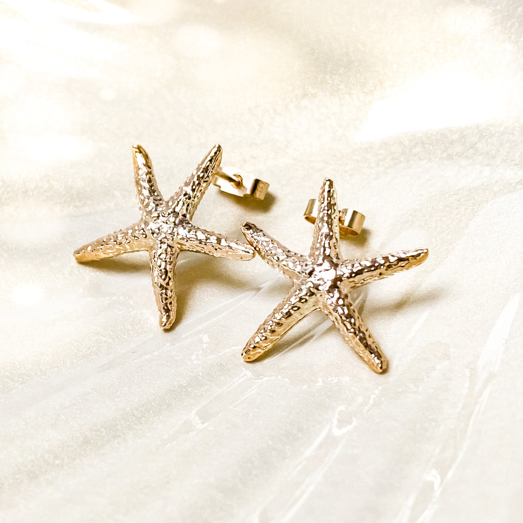 Gold Starfish Earrings
