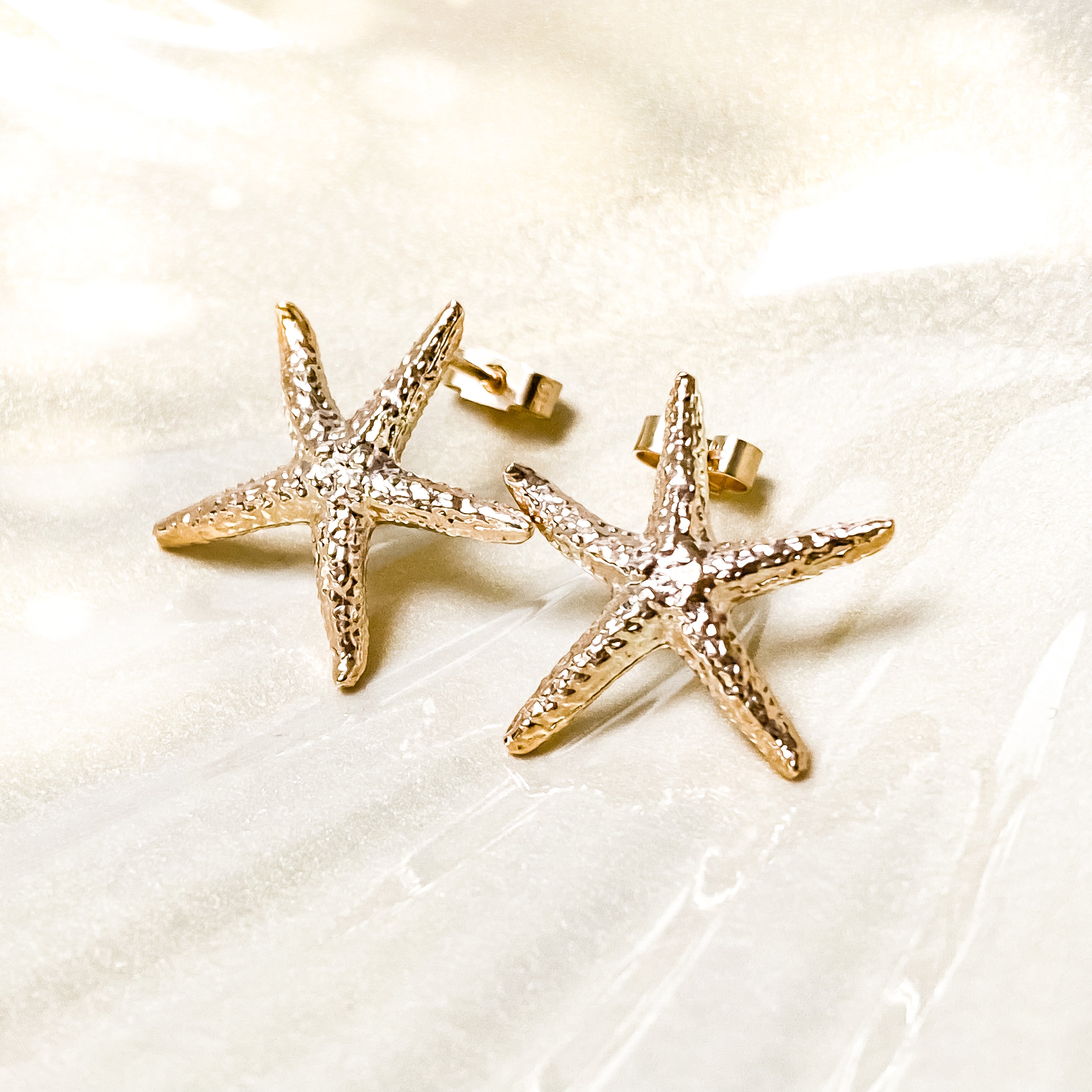 Gold Starfish Earrings