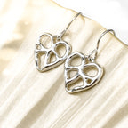 Silver Infinity Heart Dangle Earrings