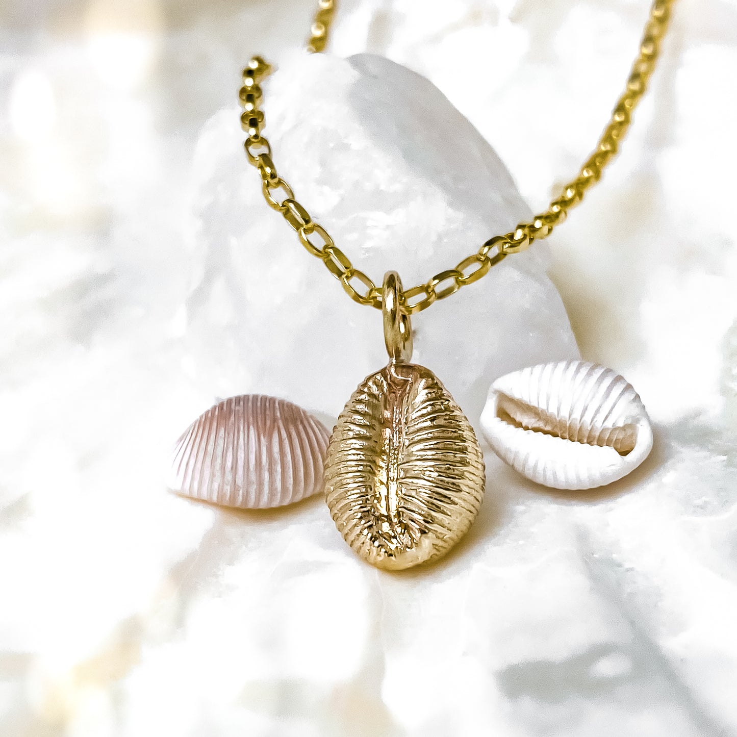 Gold Cowrie Shell Necklace