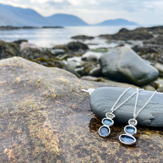 Sterling Silver Balance Pebble Necklace - Niarbyl