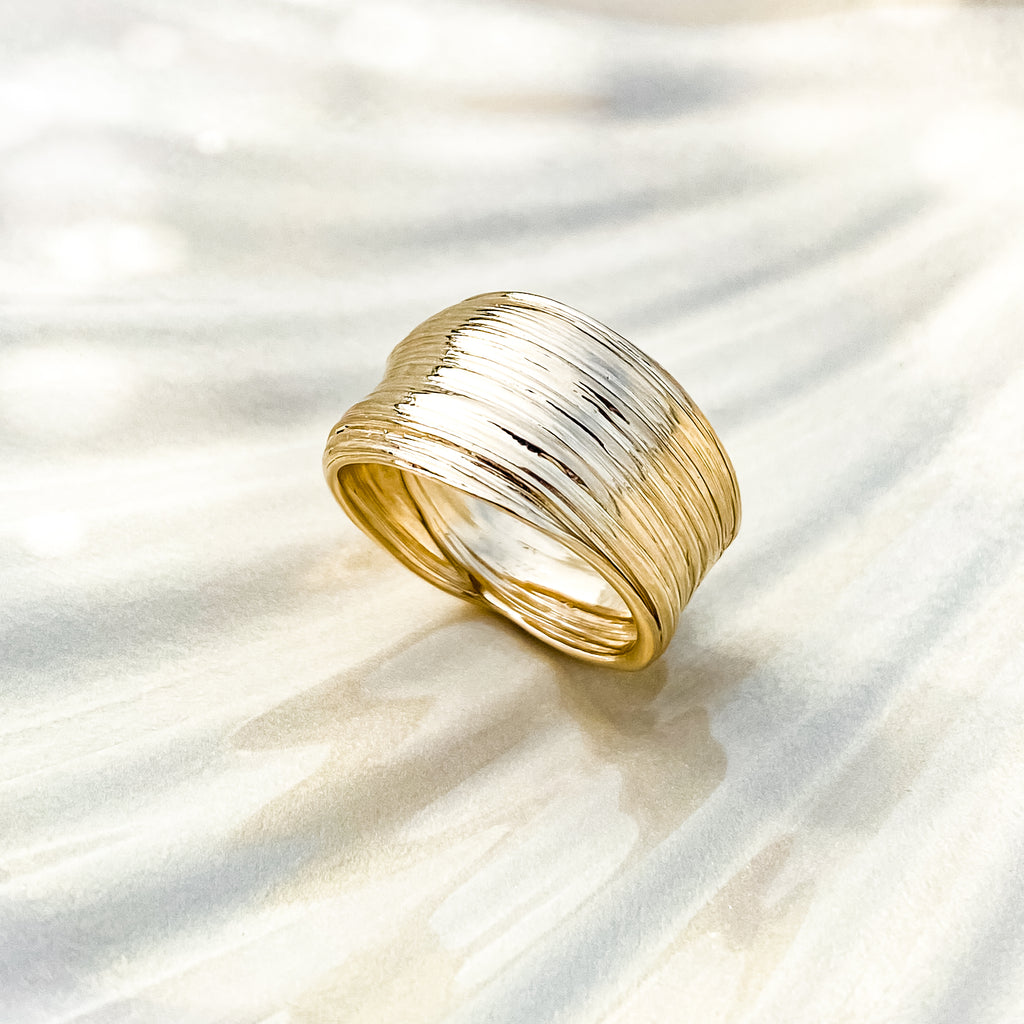 Gold Drift Ring - Size P