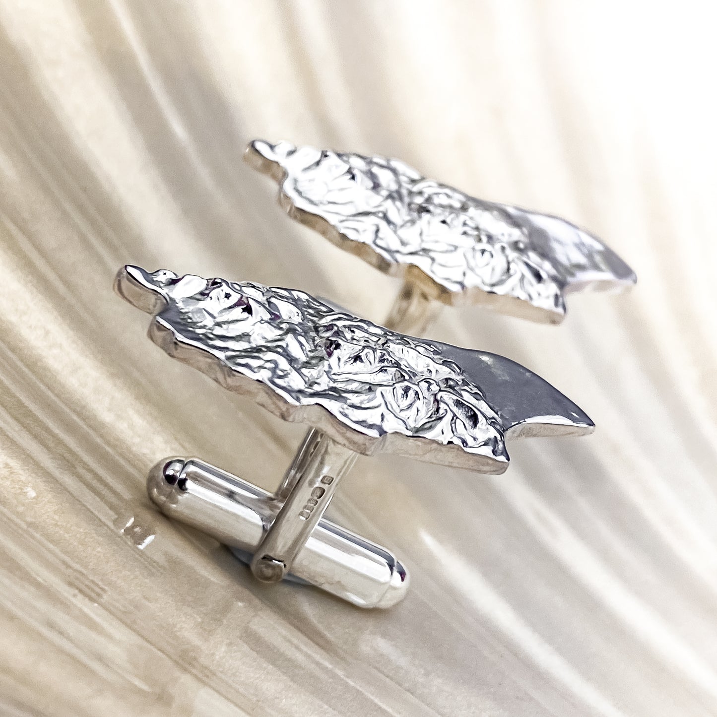 Isle of Man Topographic Sterling Silver Cufflinks