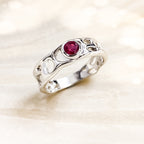 Sterling Silver Ruby Infinity Ring
