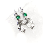 Sterling Silver Holly Leaf Gemstone Earrings