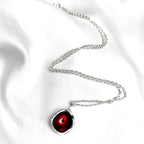 Sterling Silver 'Hawthorn Berry' Enamel Droplet Necklace