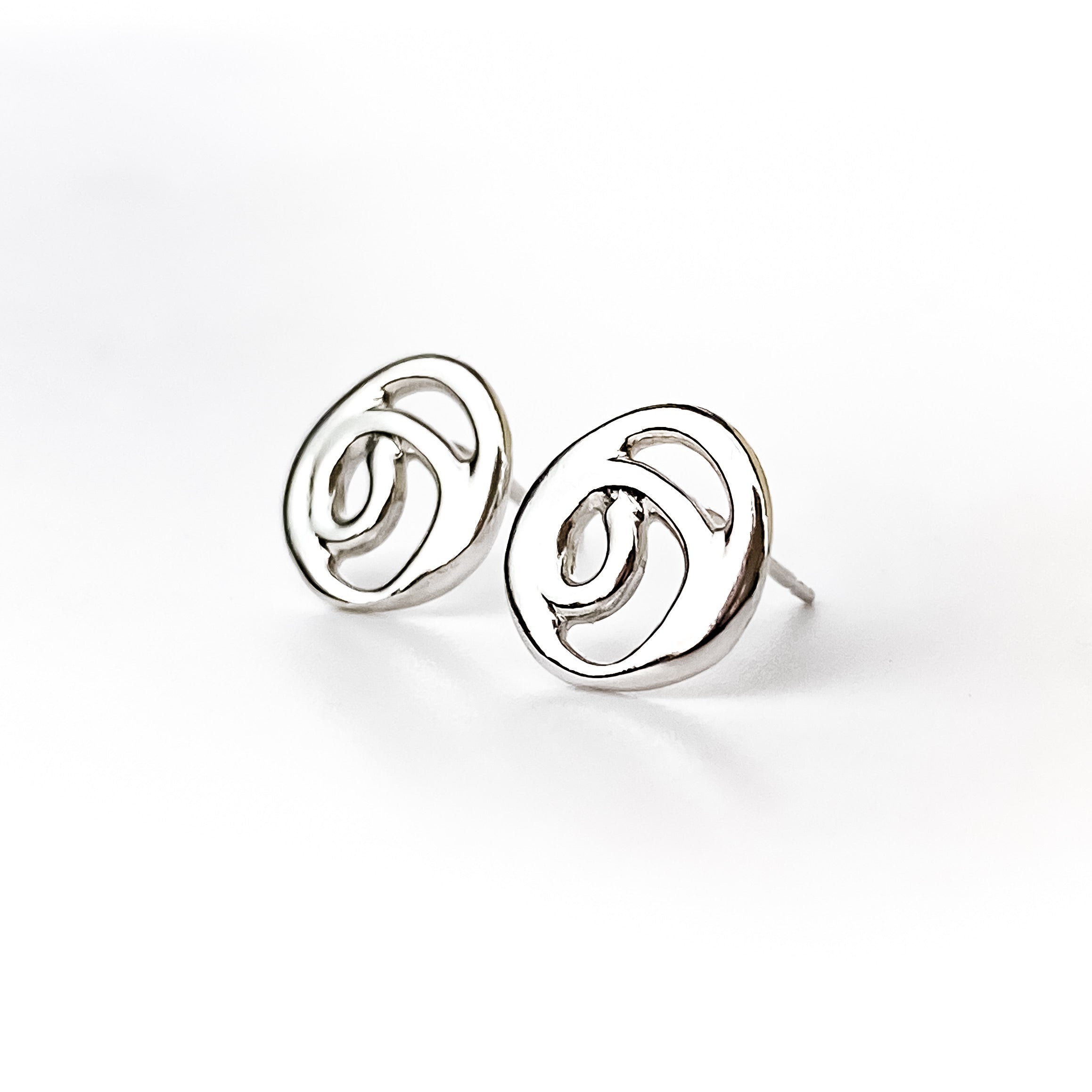 Sterling Silver Organic Design Earrings