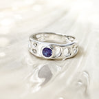 Alexandrite Sterling Silver Infinity Ring
