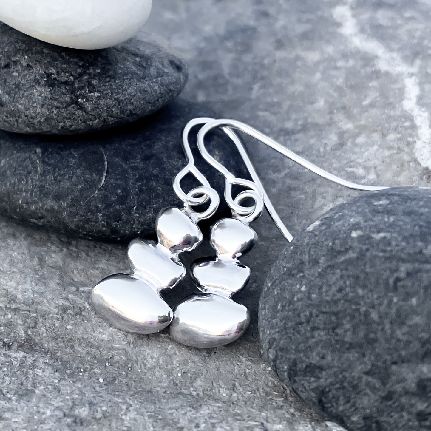 Sterling Silver Pebble Earrings - Balance No. 4