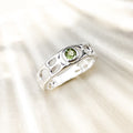 Sterling Silver Peridot Infinity Ring