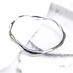 Molten Organic Sterling Silver Bangle