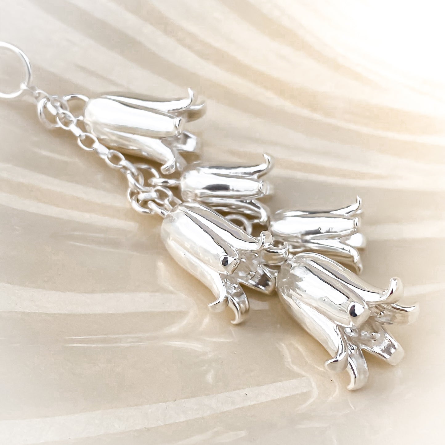 Bluebell Sterling Silver Long Charm Necklace