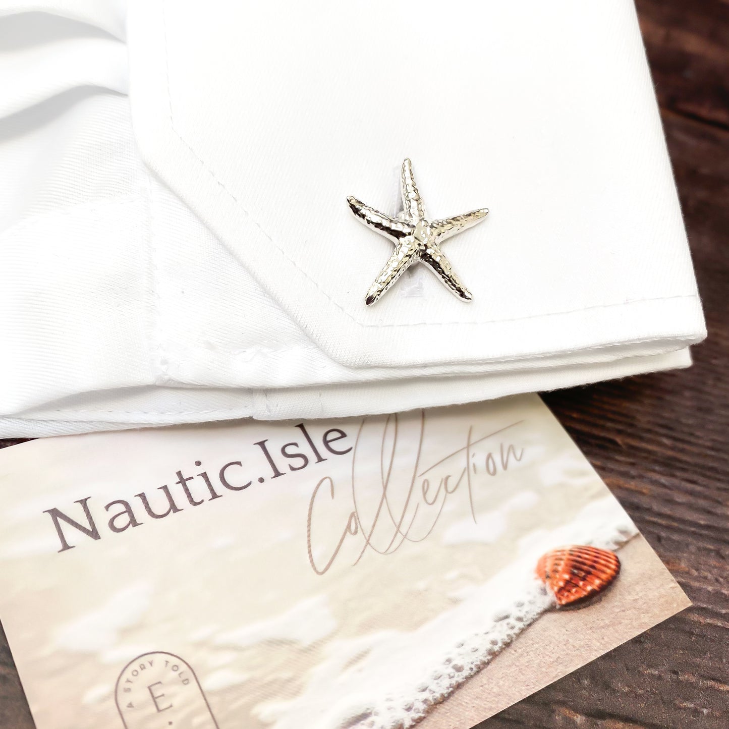 Sterling Silver Starfish Cufflinks