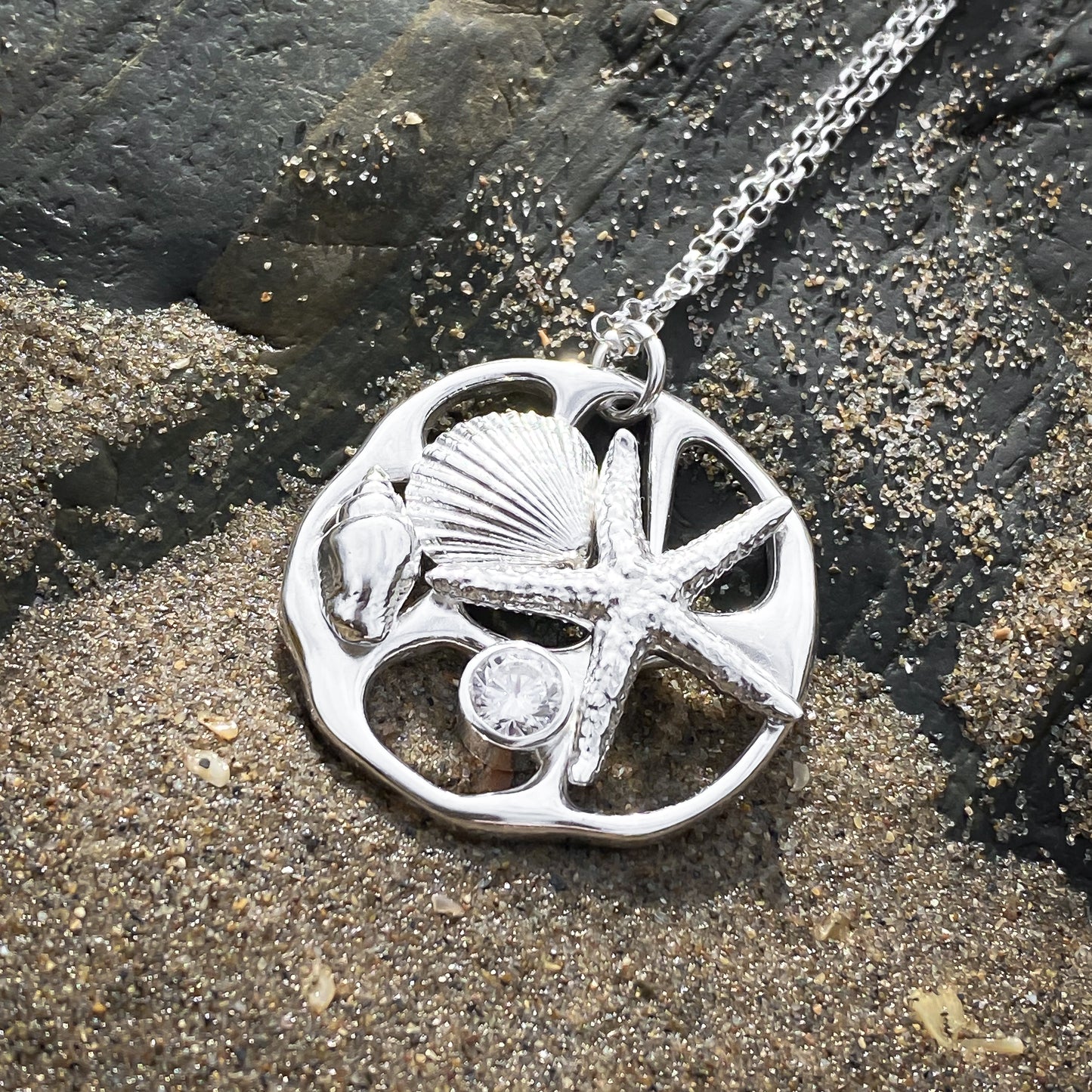 Sterling Silver Beachcomber Pendant Necklace - No. 5