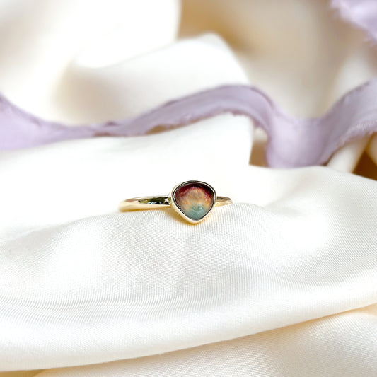 One of a Kind Watermelon Tourmaline Gold Ring
