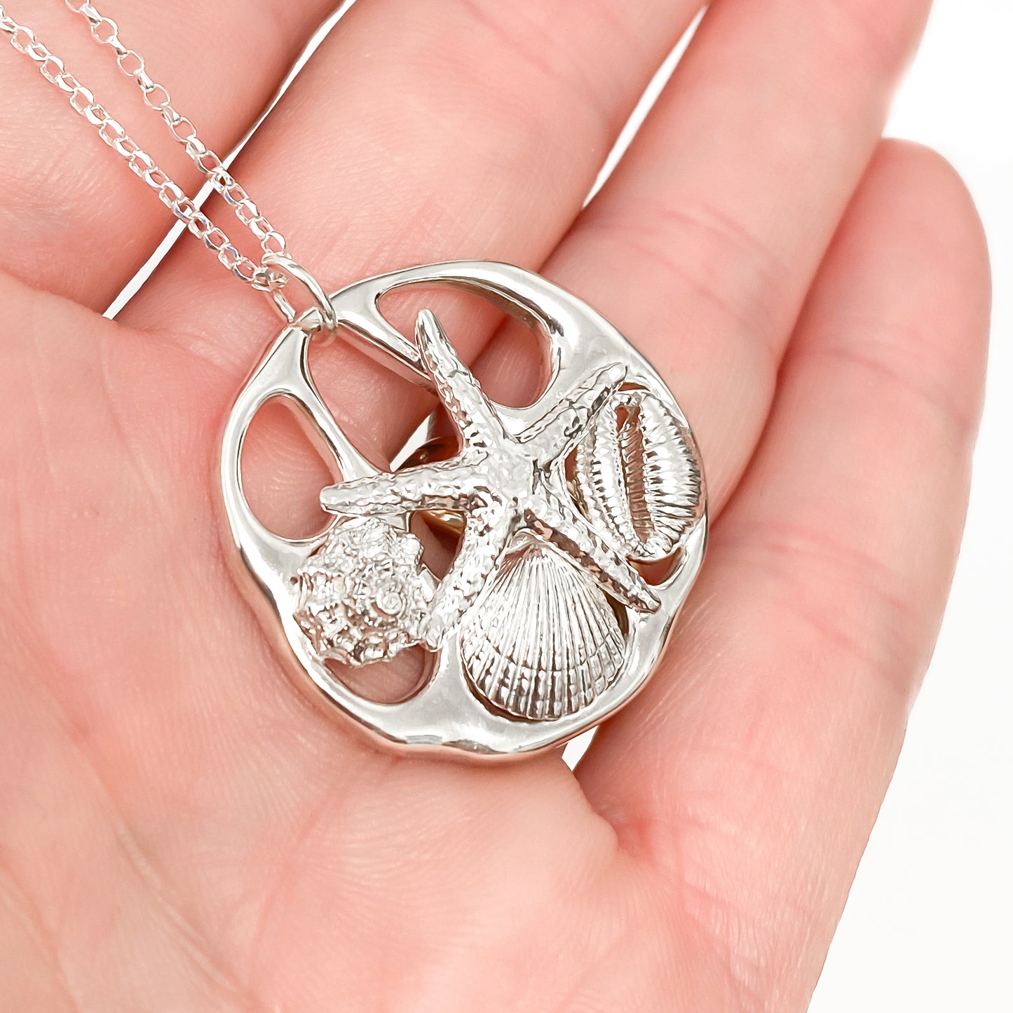 Sterling Silver Beachcomber Pendant Necklace - No. 4