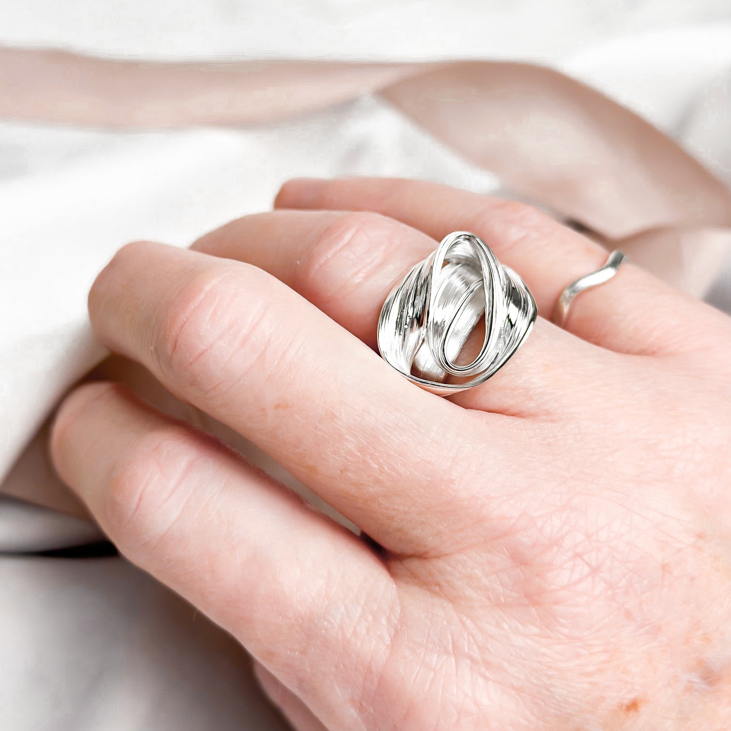 One of a kind Drift Sterling Silver Ring - Size N