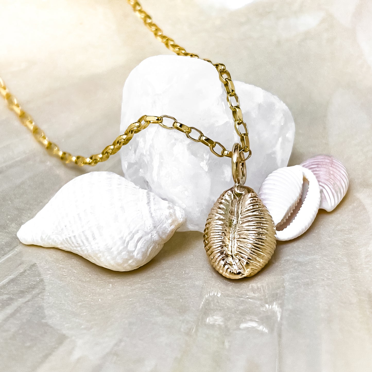 Gold Cowrie Shell Necklace