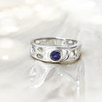 Alexandrite Sterling Silver Infinity Ring